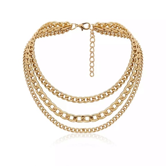 NEW 18k Gold plated Multilayered Necklace - Picture 3 of 3